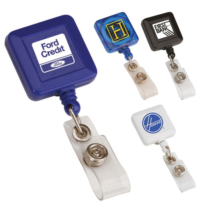 Promotional Square Retractable Badge Holders