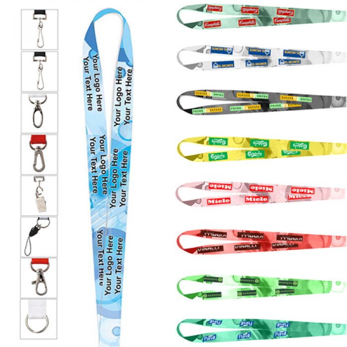 0.375 Inch Custom Printed Polyester Lanyards