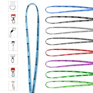 0.375 Inch Promotional Logo Polyester Tube Lanyards