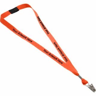 0.625 Inch ized Neon Polyester Web Lanyards