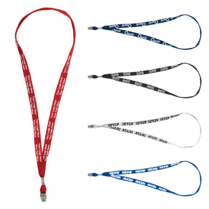 0.625 Inch Logo Imprinted Factory Direct Two Ply Cotton Lanyards