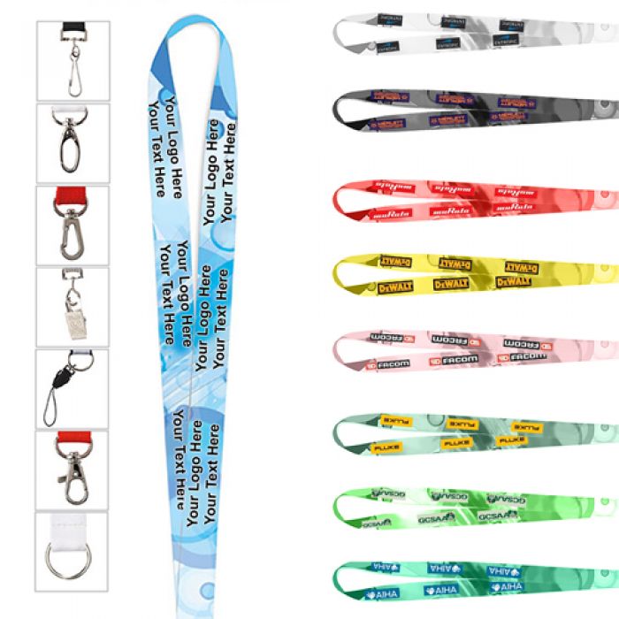 0.75 Inch Custom Printed Polyester Lanyards with 9 Colors