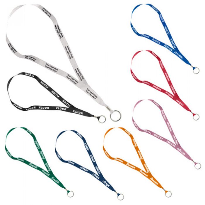 0.875 Inch Promotional Logo Polyester Super Value Lanyards