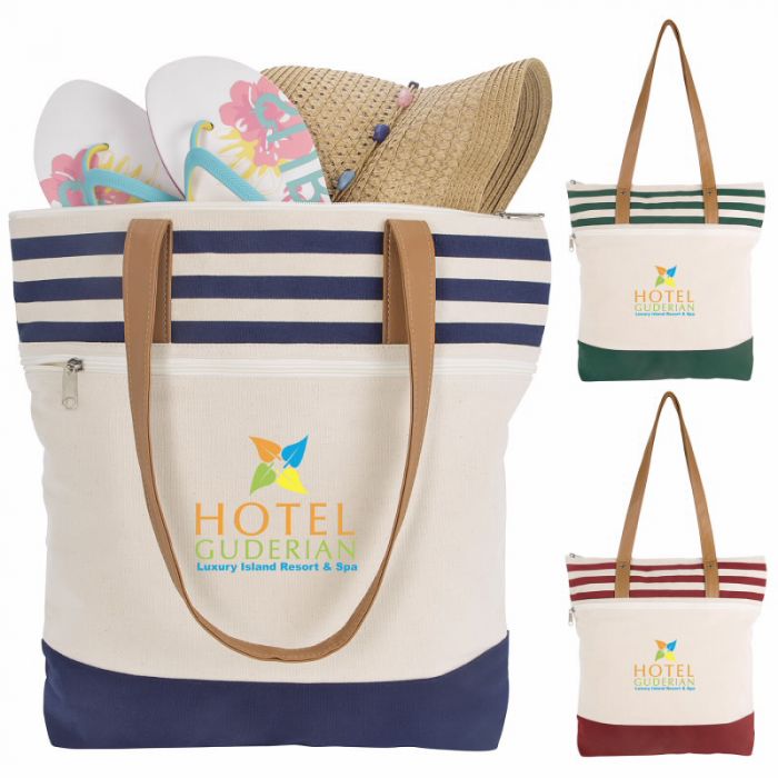 Custom Imprinted Atchison Cora Lane Cotton Tote Bags