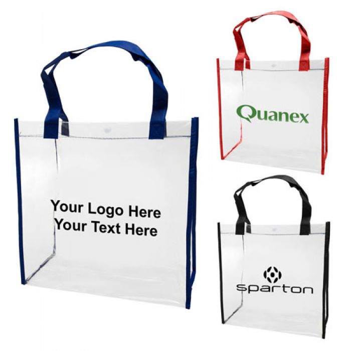 Custom Printed Clear PVC Tote Bags