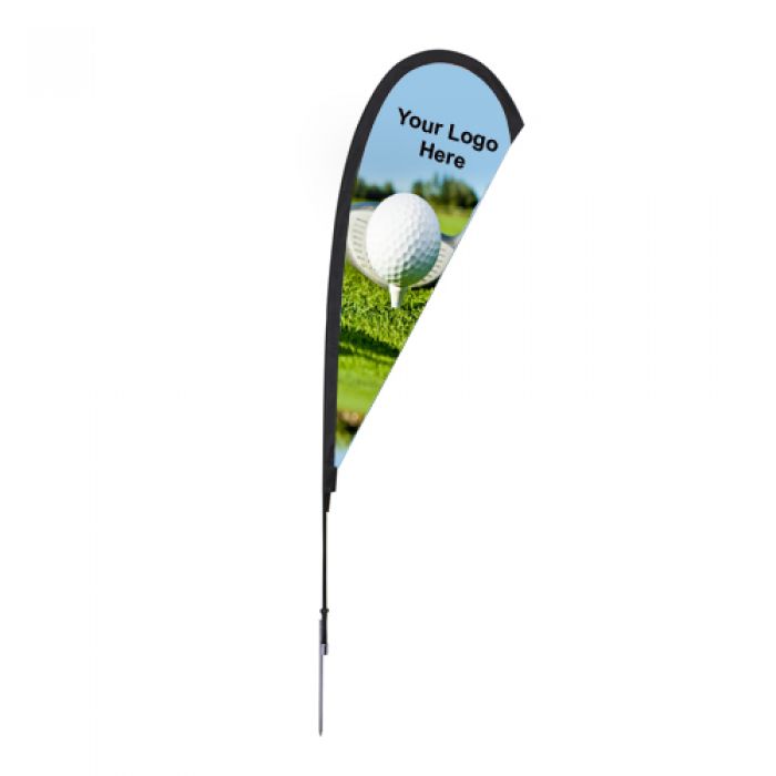 Customized 48 Hour Quick Ship 8 Inch Tear Drop Sail Sign Kit Single Sided with Spike Base