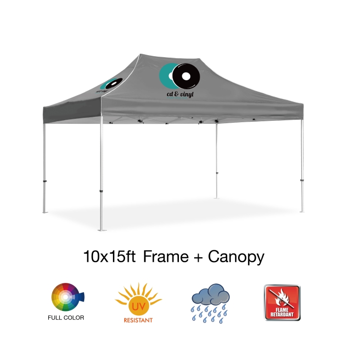 10'x15' Full Imprinted Standard Custom Event Tent Kits