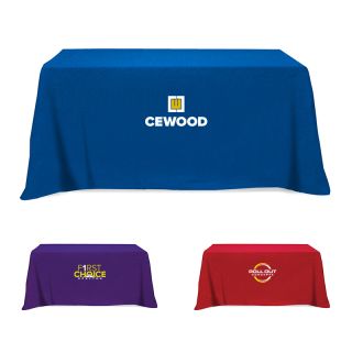 Fitted Flat Poly-Cotton 4 Sided Table Covers - Fits 6...
