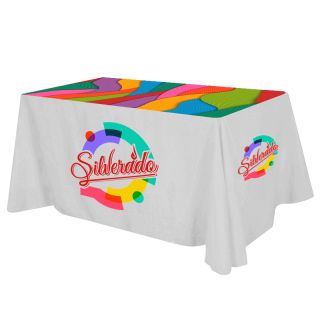 Flat All Over 3 Sided Table Covers - Fits 8 ft Table