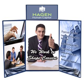 4.5' Tri Fold Table Top Displays with Fast Trak...