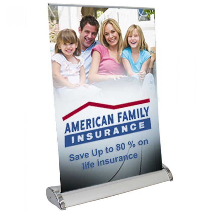 Logo Imprinted Large Mini Promo Retractor Tabletop Display Kit