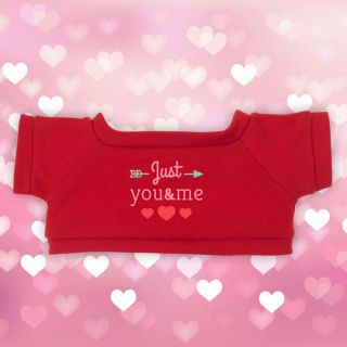 6 Inch Valentine Plush Big Paw Bears with Shirt