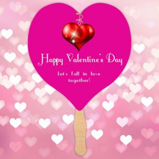 Handheld Heart Shaped Fans