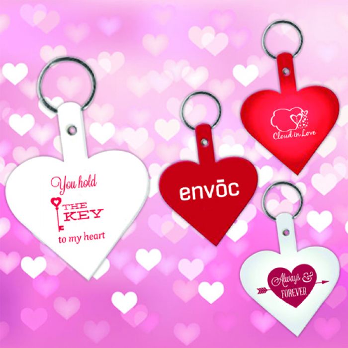 Custom Printed Heart Shaped Flexible Key Tags