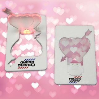 ized Credit Card Size Heart Shape LED Flashlights