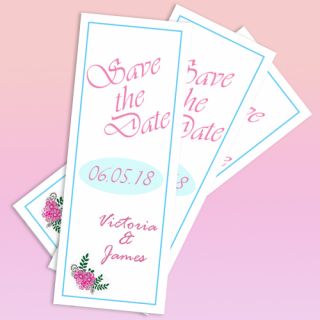 2.25x5.875 ized Save the Date Wedding Magnets 20 Mil Square Corners
