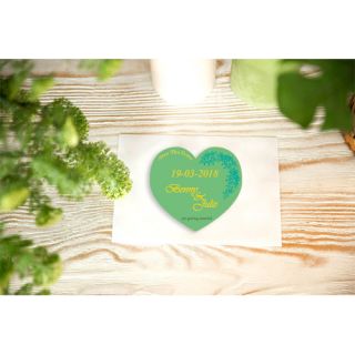 3.25x3 ized Heart Shape Save The Date Magnets 20 Mil