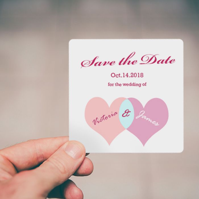 3x3 Custom Save The Date Wedding Magnets 20 Mil