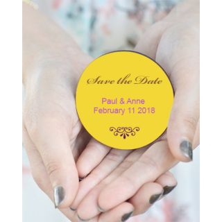 4.5 Inch Circle Save the Date Magnets 20 Mil