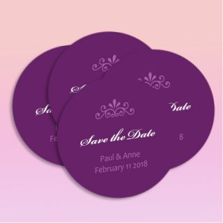 4 Inch Circle Save The Date Magnets 20 Mil