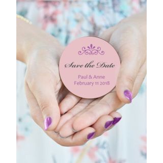 5.5 Inch Circle Save the Date Magnets 30 Mil