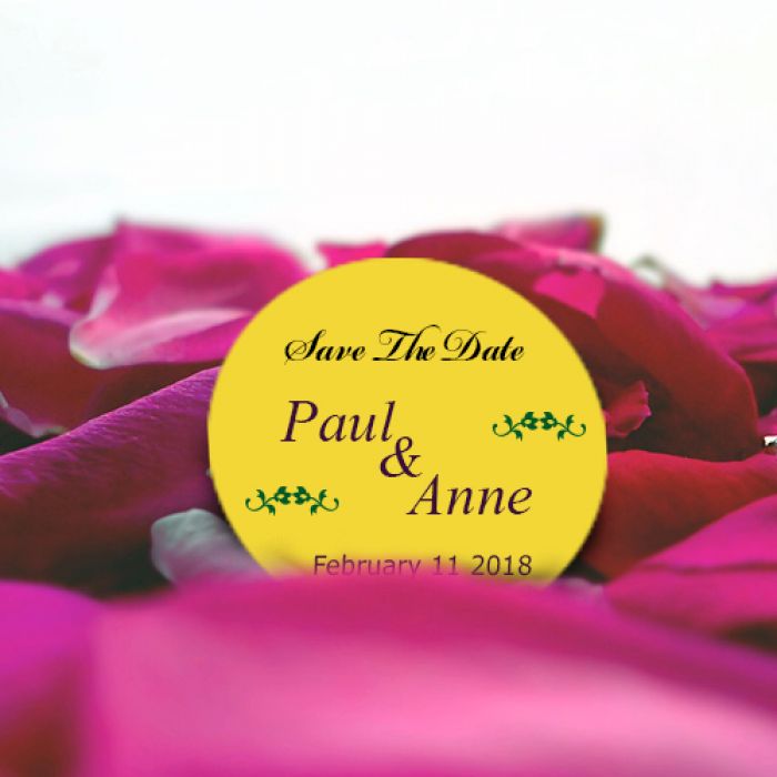 6 Inch Custom Circle Save The Date Magnets 20 Mil