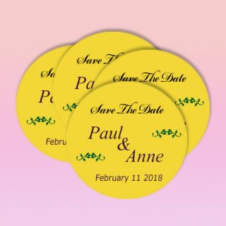 6 Inch Circle Save The Date Magnets 20 Mil