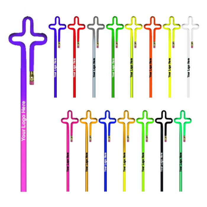 Custom Printed Cross Shaped Pencils