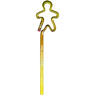 Gingerbread Man Shaped Pencils