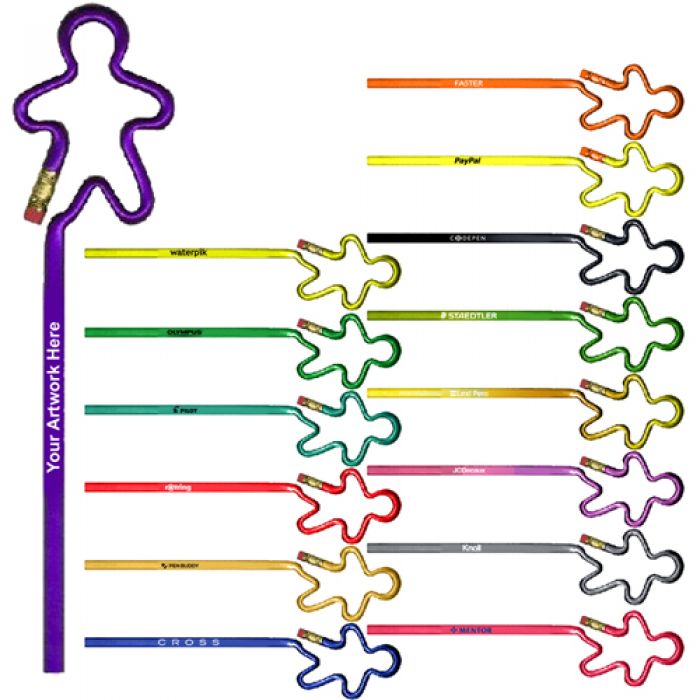 Custom Imprinted Gingerbread Man Shaped Pencils