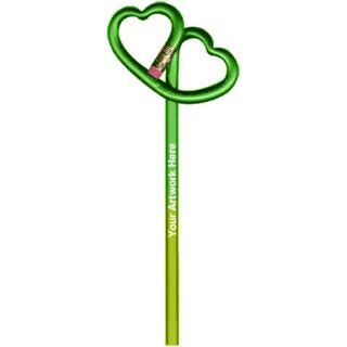 Customized Double Heart Shaped Pencils