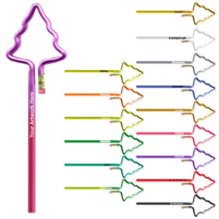 Custom Imprinted Pine Tree Shaped Pencils