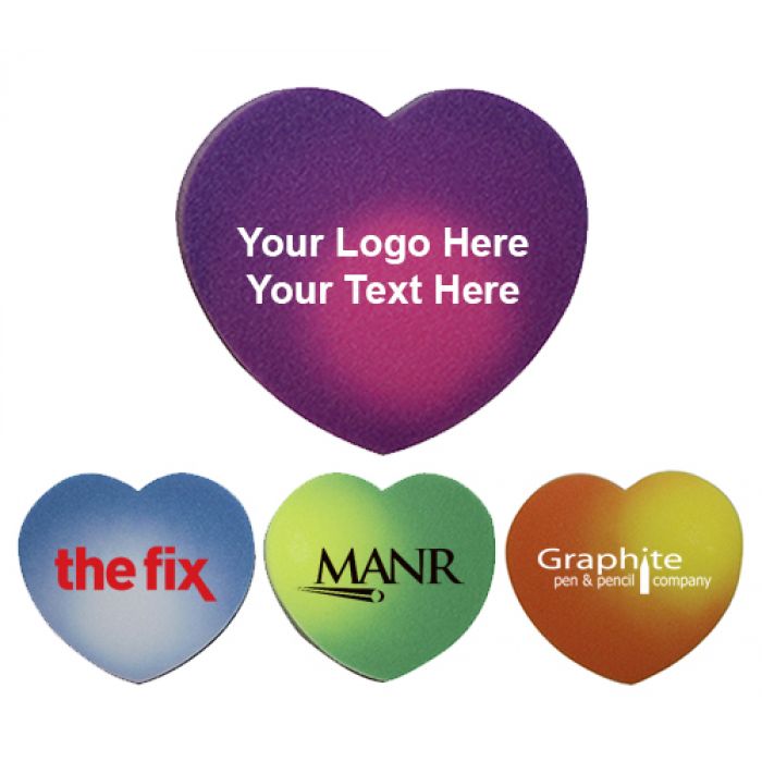 2 Inch Custom Heart Shaped Mood Die Cut Erasers
