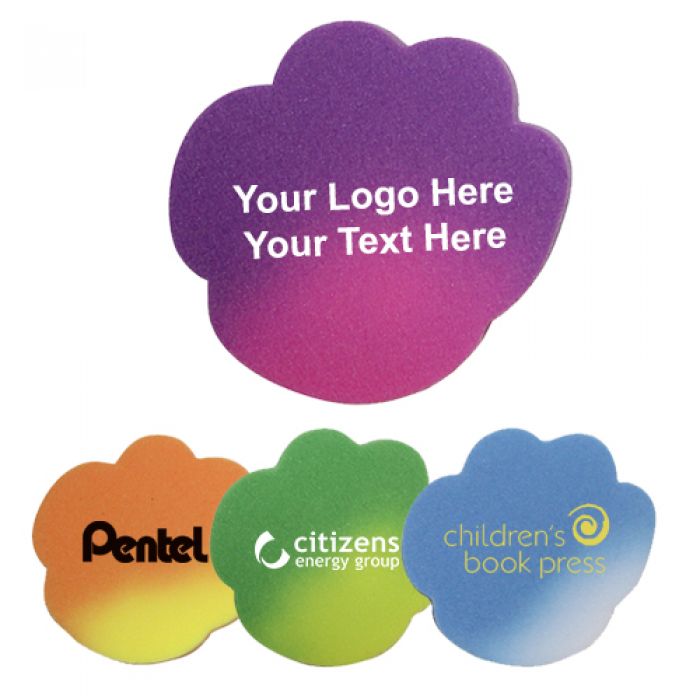 Promotional Logo Paw Shaped Mood Die Cut Erasers