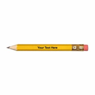 Printed Hex Golf Pencils With Eraser