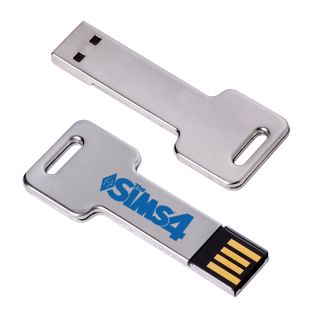 1 GB Silver Key USB 2.0 Flash Drives
