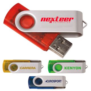 2 GB Translucent Folding USB 2.0 Flash Drives