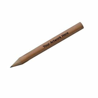 Round Golf Pencils with Natural Finish