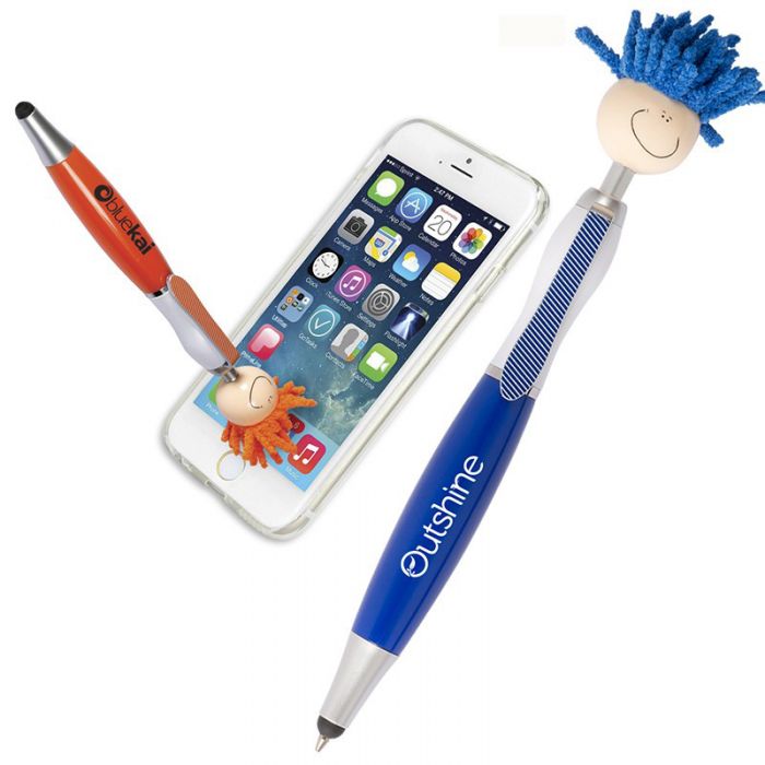 Custom Printed MopToppers® Screen Cleaner with Stylus Pens