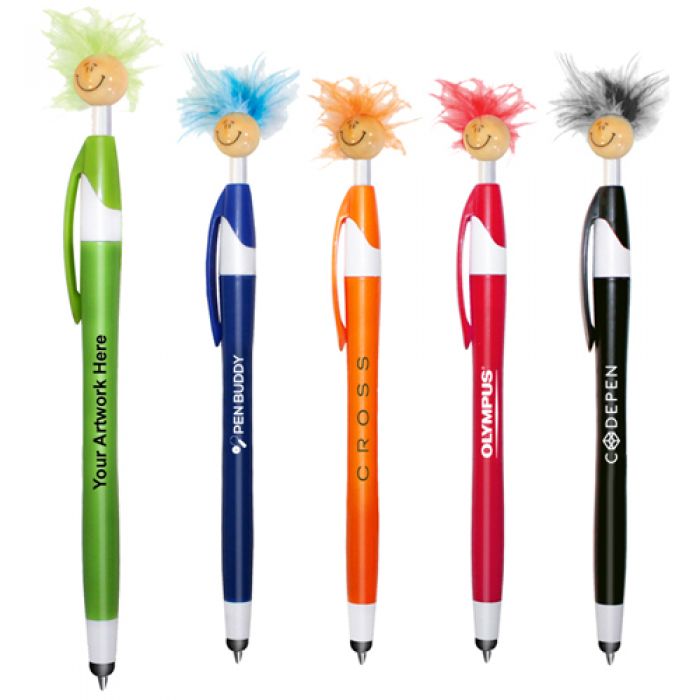 Custom Printed Wild Smilez Pen with Stylus