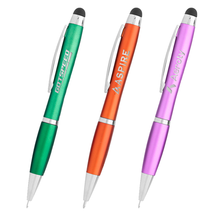 Custom Printed Light Up Stylus Pens