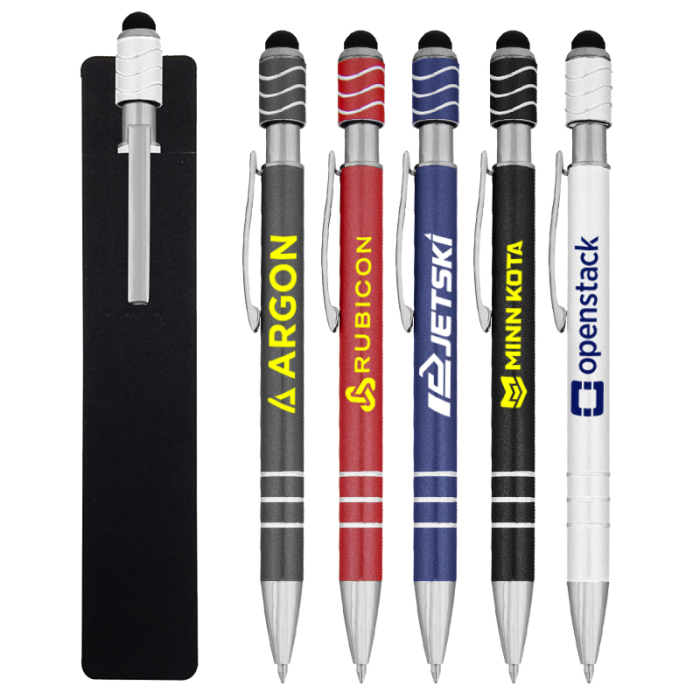 Custom Spin Top Pen with Stylus