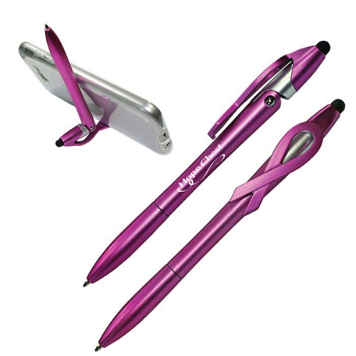 Custom Imprinted Awareness 3 in 1 Stylus Pens