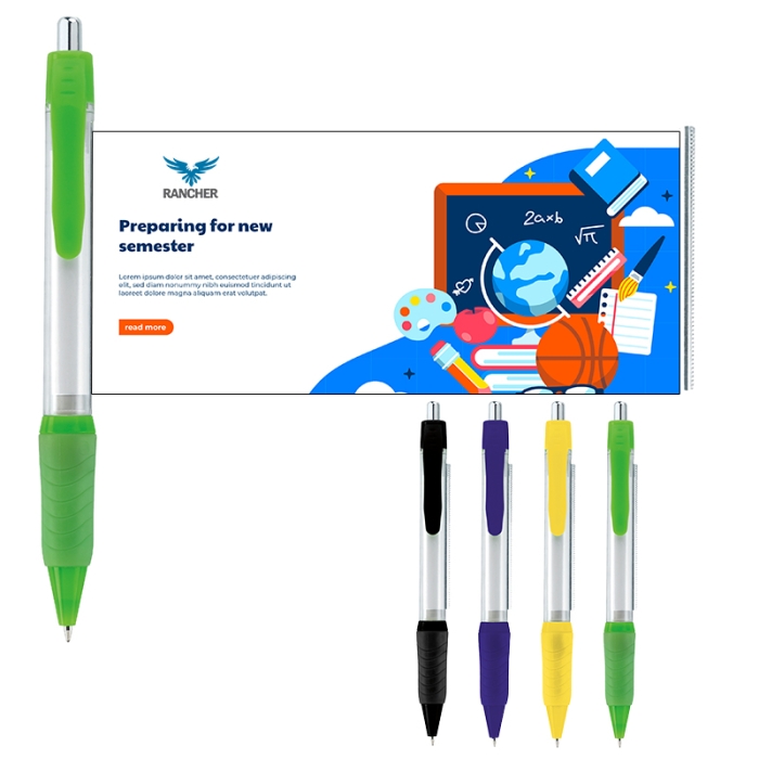 Customized Grip Banner Pens
