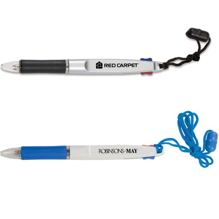 Promotional 2 Color Neck Pen with Safety Breakaways