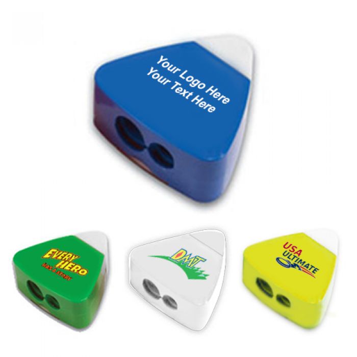 Custom Printed Triad Eraser and Sharpener with - 4 Colors