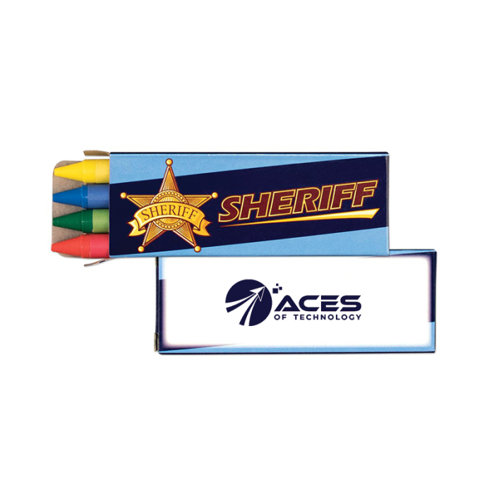 Custom Four Pack Sheriff Crayons