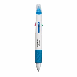 Printed Quatro Pen with Highlighters