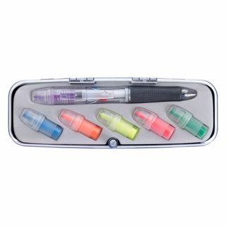 Printed Tri-Color Pen and Highlighter Set