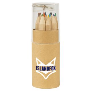 12-Piece Colored Pencils Tube with Sharpeners